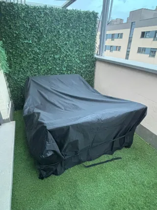 Conjunto Muebles Jardín Ratán y Madera