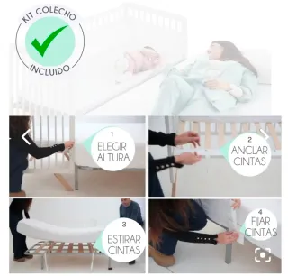 Cuna colecho Nuru 3x1 convertible