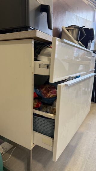 Mueble bajo almacenaje Ikea blanco