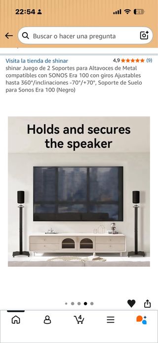 Soportes Altavoces Sonos Era 100 o similar