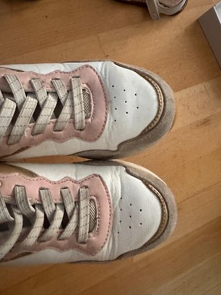 Zapatillas niña rosa y blanco