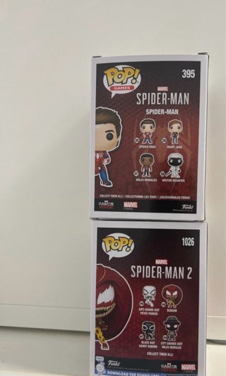 Funko Pop Spider-Man 395 y Scream 1026