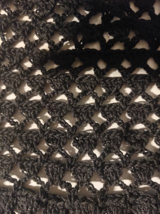 Chaleco crochet negro talla única