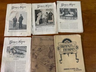 Blanco y negro revista ilustrada lote de 6
