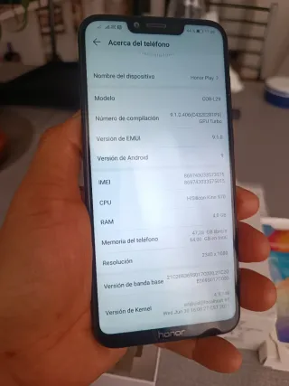 Honor Play Negro/Rojo