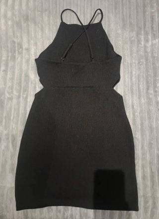 Vestido negro verano con aberturas