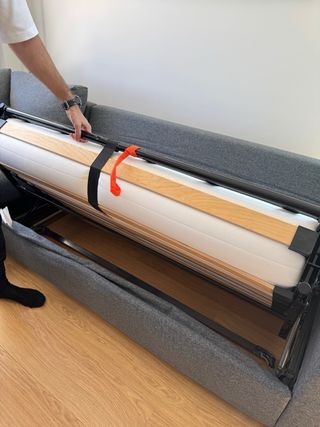 Sofá-cama esquinero 6-8 plazas gris