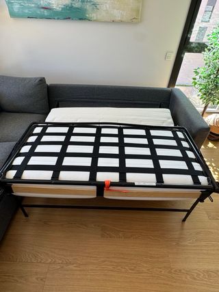 Sofá-cama esquinero 6-8 plazas gris