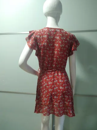 Vestido Brownie floral rojo