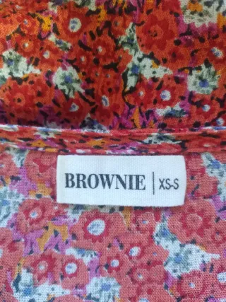 Vestido Brownie floral rojo