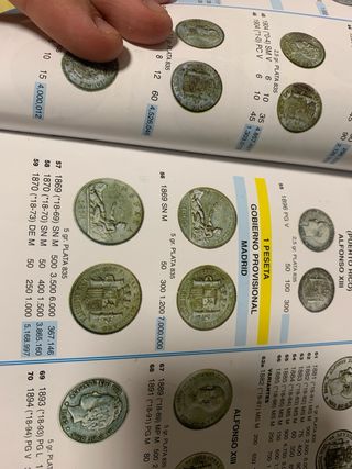 Peseta 1869 Plata