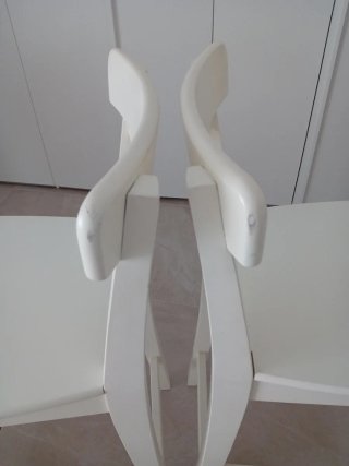 2 Taburetes Altos Madera Blanco Ikea