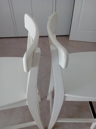 2 Taburetes Altos Madera Blanco Ikea