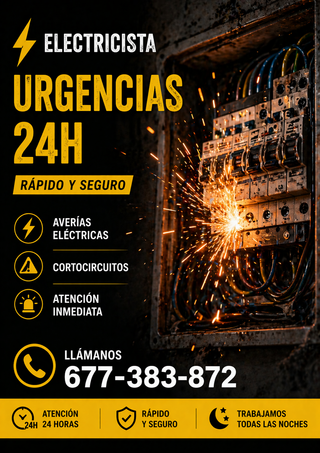 Electricista Urgencias 24H - 677 383 872