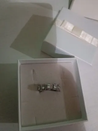 Anello donna argento con zirconi