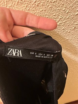 Vestido Zara lunares negro y blanco