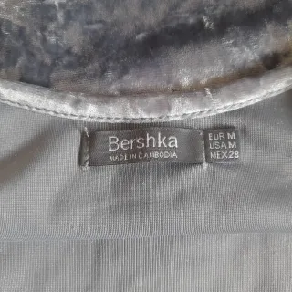 Top terciopelo tirantes gris
