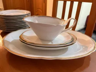Vajilla Porcelana Royal China Dorada