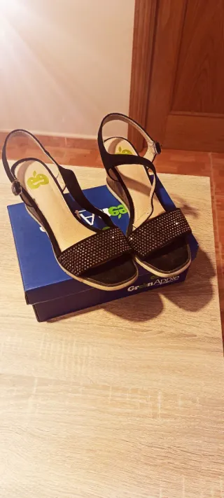 Zapatos verdes de tacón para mujer talla 38