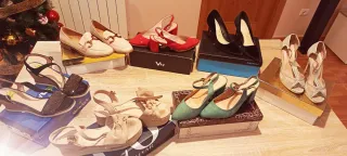 Zapatos verdes de tacón para mujer talla 38