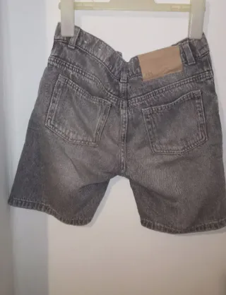 Pantalón corto vaquero gris Zara niño 9-10 años