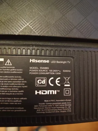 Placa Main + Fuente Hisense 55A6BG