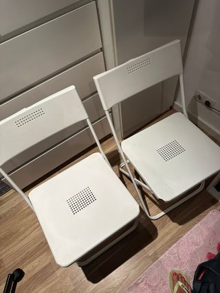 2 Sillas Plegables Ikea FEJAN Blancas