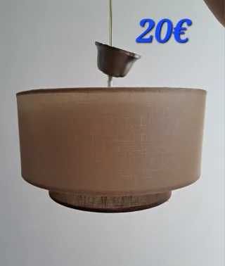 Lámpara de techo tela y metal