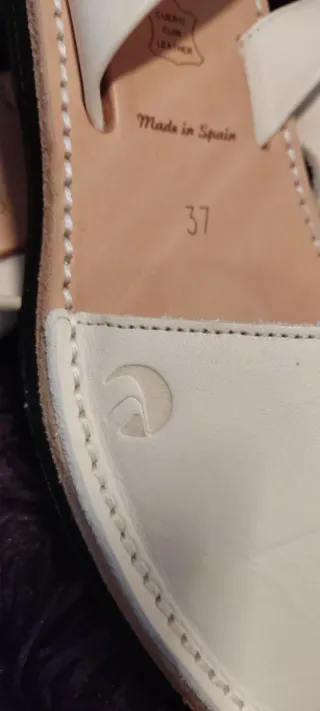 Sandalias Menorquinas Trotamillas Blanco roto T37