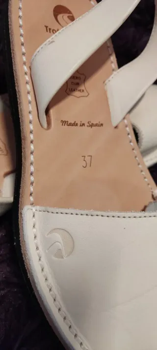 Sandalias Menorquinas Trotamillas Blanco roto T37