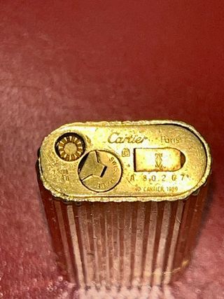 Encendedor Cartier Paris Chapado Oro Vintage