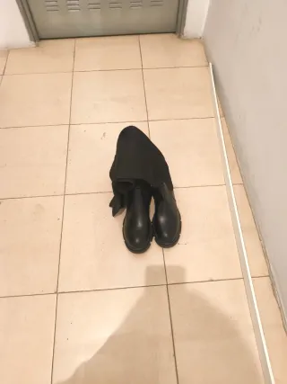 Botas altas piel negras elástico n 38