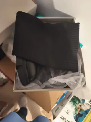 Botas altas piel negras elástico n 38
