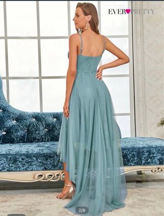 Vestido fiesta azul celeste