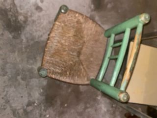 Silla vintage madera y jute