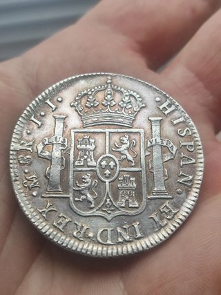 8 Reales Fernando VII 1821 Plata