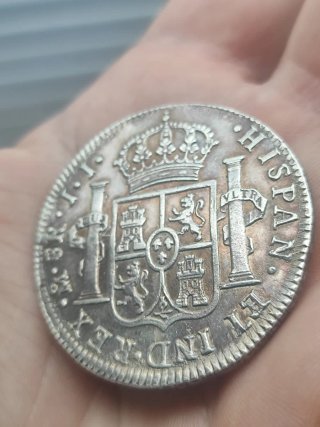 8 Reales Fernando VII 1821 Plata