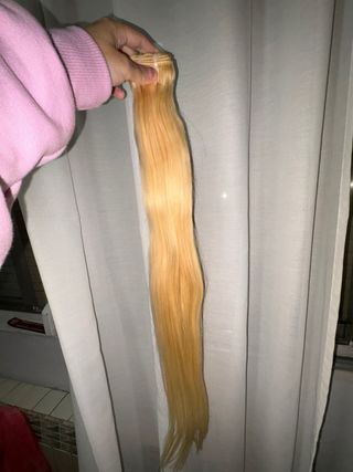Extensiones de pelo rubio) pelo natural 100 gramos