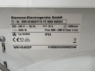 LAVADORA CARGA FRONTAL SIEMENS 7 KILOS