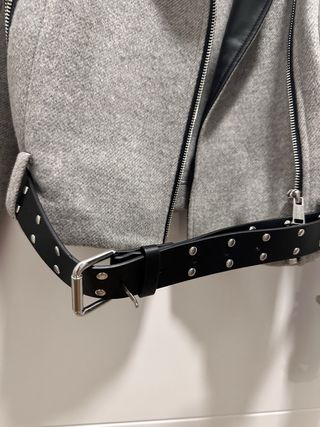 Chaqueta Guess Biker Negra y Gris