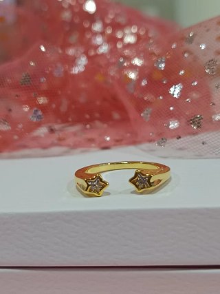 Anillo Dorado Estrella Fugaz
