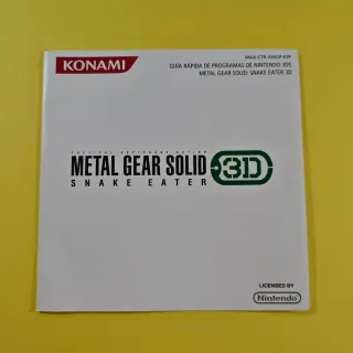 Metal Gear Solid Snake Eater Nintendo 3DS