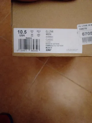 Reebok Classic Leather Negras Talla 44