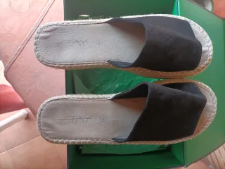 Zuecos cuña mujer negros talla 37