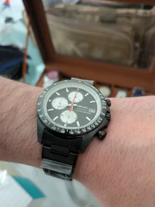 Seiko Chrono Panda Edición Especial JAL. Full set