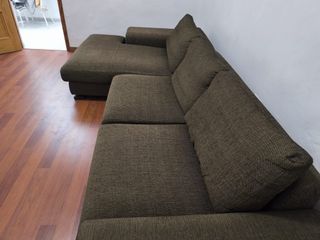 Sofá modular marrón tela