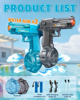 NUEVO! Pistola Eléctrica Agua 2 Piezas juguete