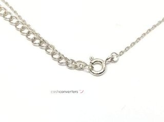 cadena plata 925mm con piedra con circonita 19 2.5cm