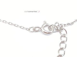cadena plata 925mm con piedra con circonita 19 2.5cm