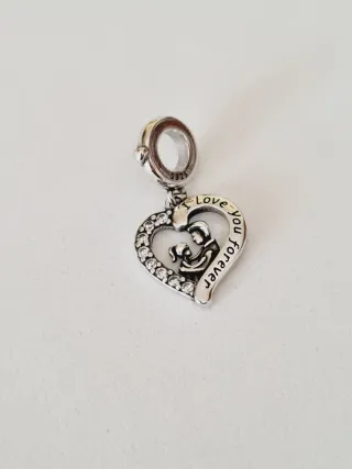 Charm Cuore Innamorati in argento sterling S925